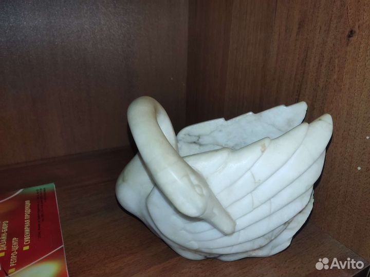 Ваза лебедь мрамор СССР. Винтаж. 1950-1980гг