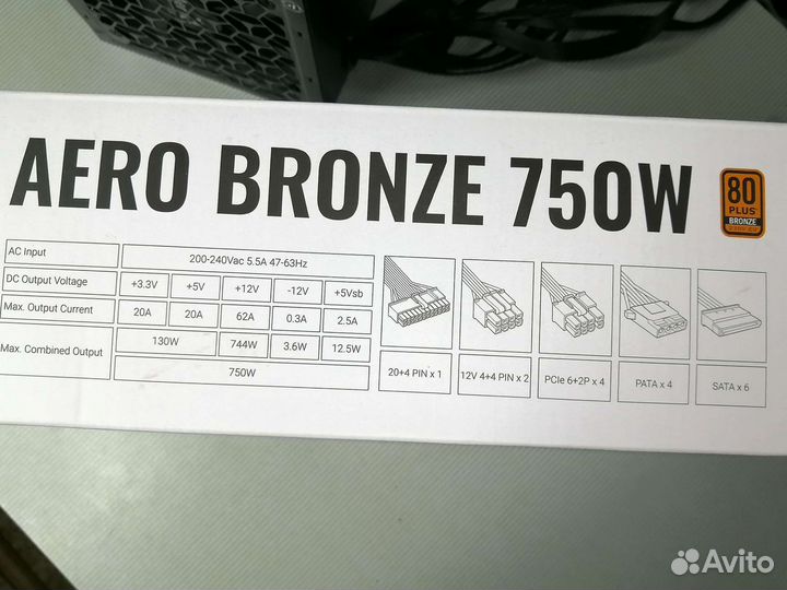 Блок питания Aero Cool Aero Bronze 750W 80+Bronze