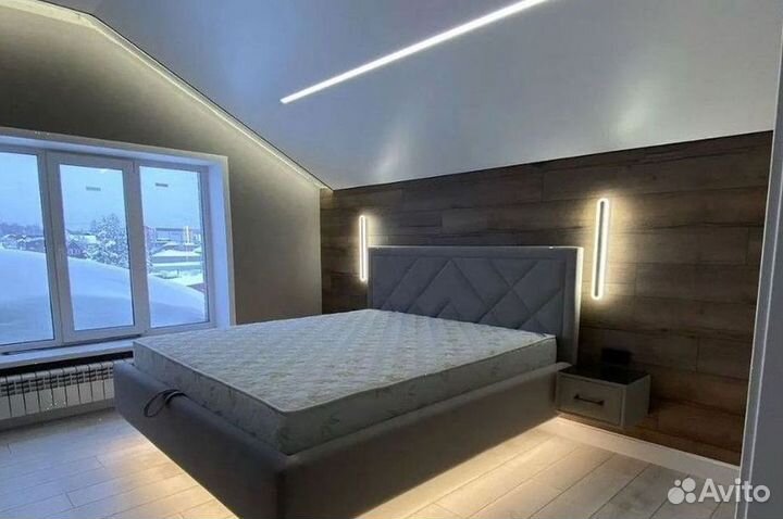 Кровать парящая мягкая