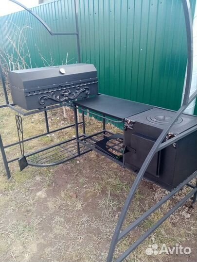 Мангал с печью