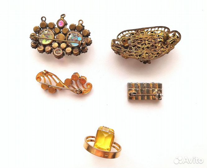 Брошь Аврора Бореалис Чехословакия, винтаж