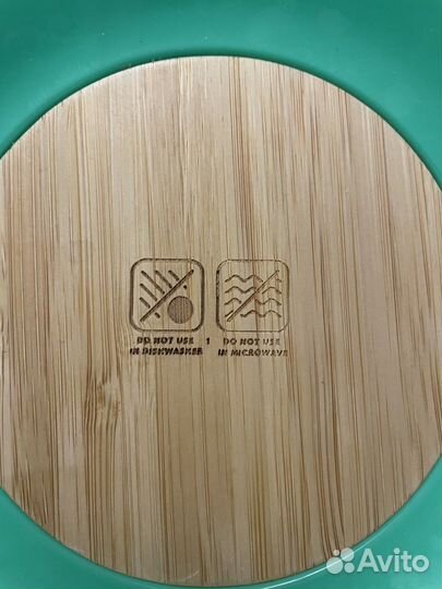 Бамбуковая тарелка на присоске