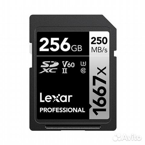 Lexar sdxc 256Gb Professional UHS-II V60 1667x