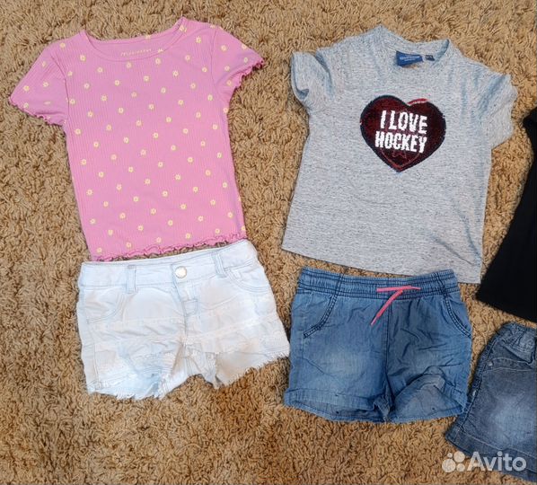 Большой пакет вещей на девочку 110