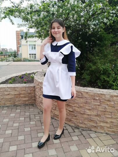 Школьная форма с фартуком на последний звонок