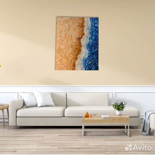 Интерьерная картина текстурная «Морской променад»