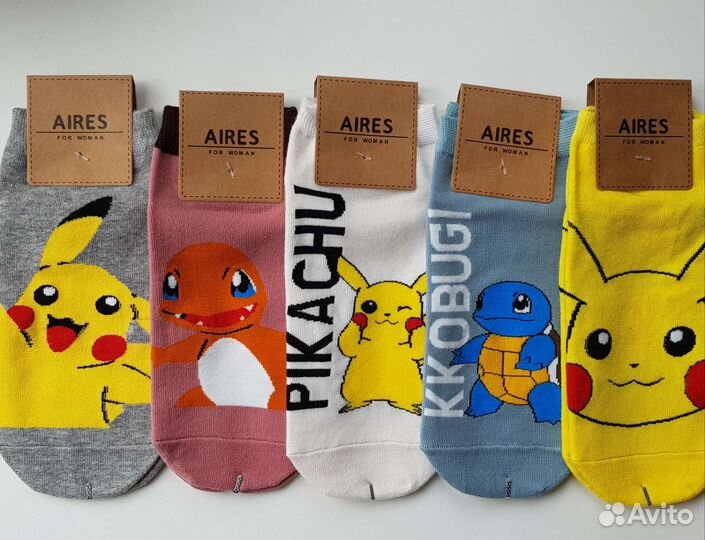 Носки с Пикачу и покемонами