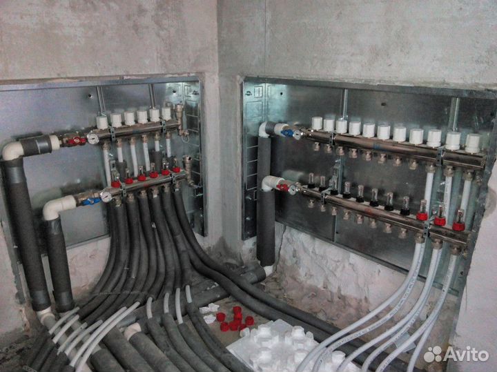 Монтаж отопления, водоснабжения, теплого пола