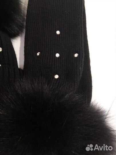 Комплект шапка,шарф, варежки