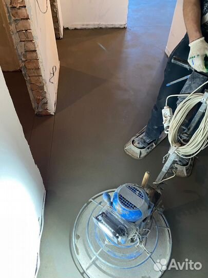 Механизированная полусухая стяжка пола за 1 день