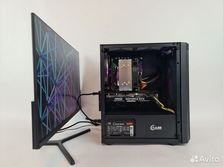 Игровой компьютер c IPS 75 герцевым монитором