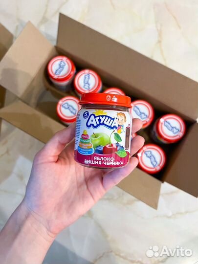 Фруктовое пюре агуша (коробка 10шт.)