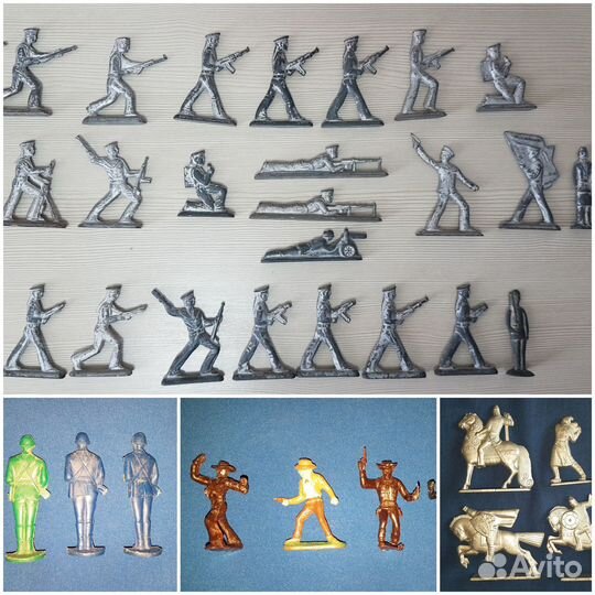 Металлические солдатики и воины. СССР