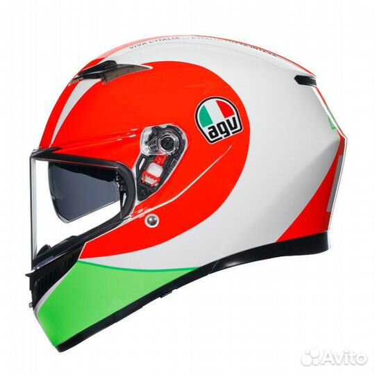 Agv K3 E2206 Rossi Mugello 2018 Мотошлем Зеленый