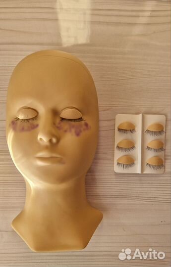 Набор для наращивания ресниц с манекеном