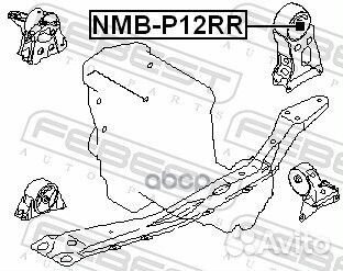 Сайлентблок задн опоры двигателя (гидравл) niss