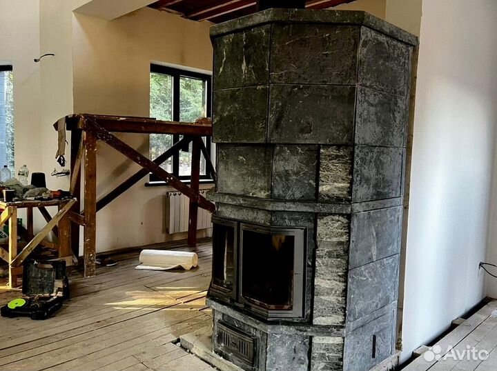 Печь камин теплонакопительная