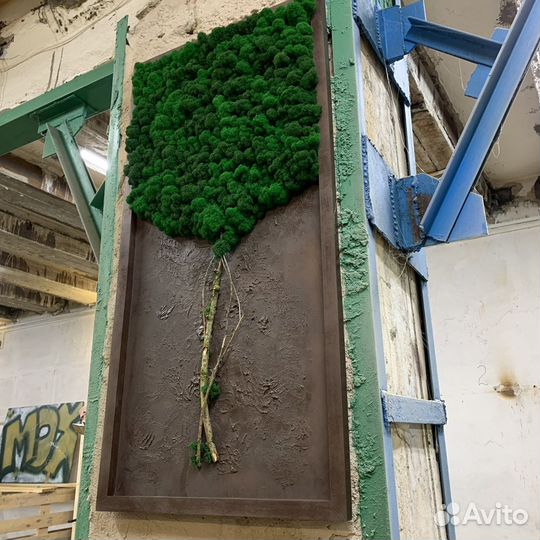 Панно из мха дерево жизни