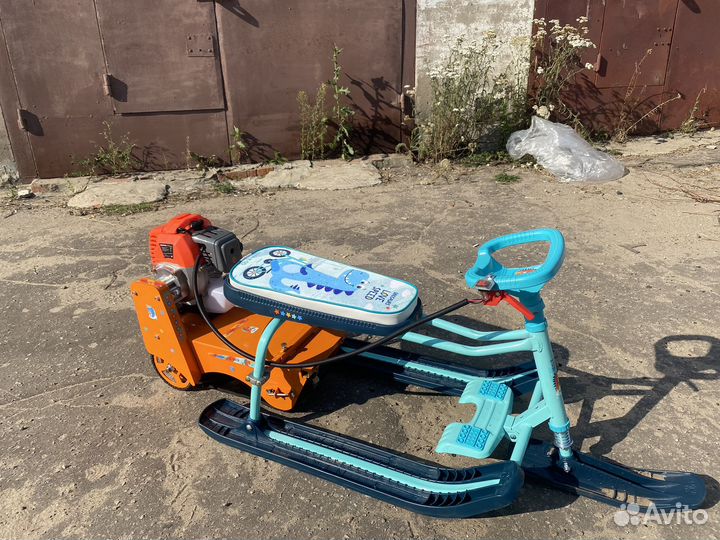 Снегокат детский Динозавр с мотором