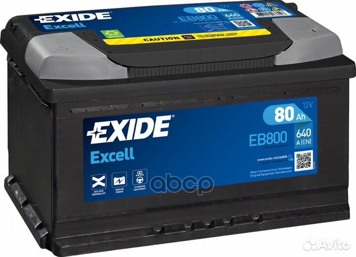 Exide EB800 excell аккумуляторная батарея 19.5