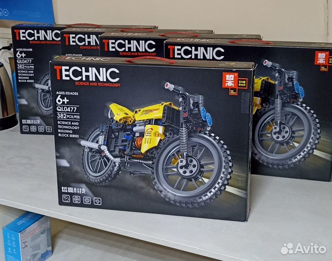 Конструктор ZHE GAO (аналог лего) мотоцикл, 382 дт