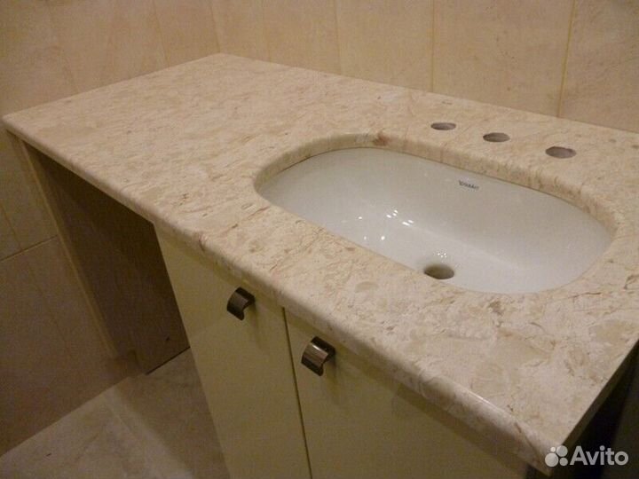 Столешница для раковины из натурального мрамора
