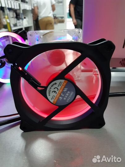 Вентилятор для корпуса 120x120mm красная подсветка