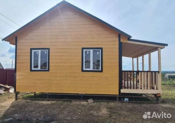 Каркасный дом8х6 с тирасами без утеплённо вариант