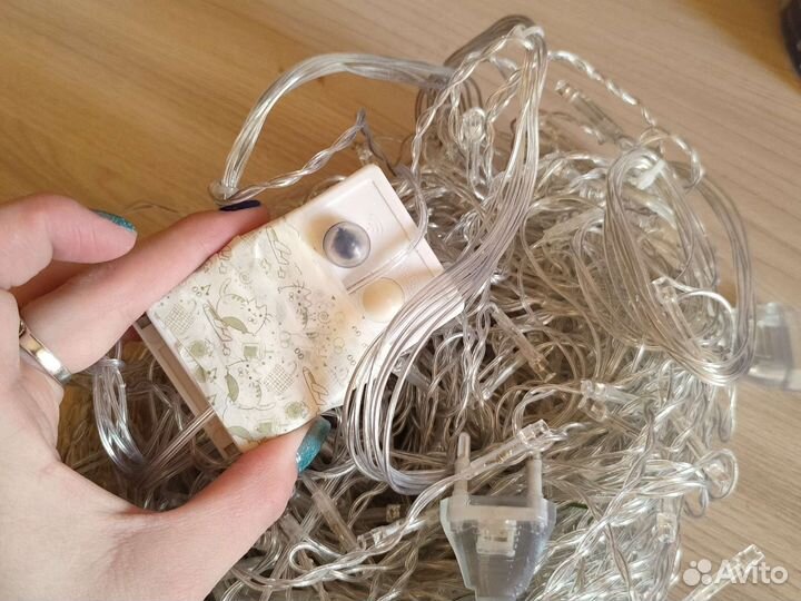 Гирлянда штора 3*3 метра, белая