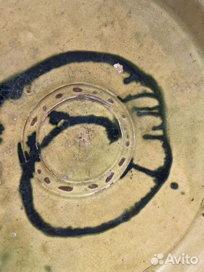 Тарелка дагестанская керамика. антиквариат