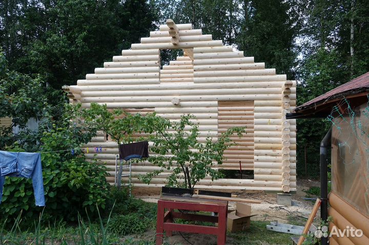 Сруб Домика с мансардой