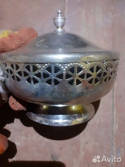 Конфетница мельхиор СССР