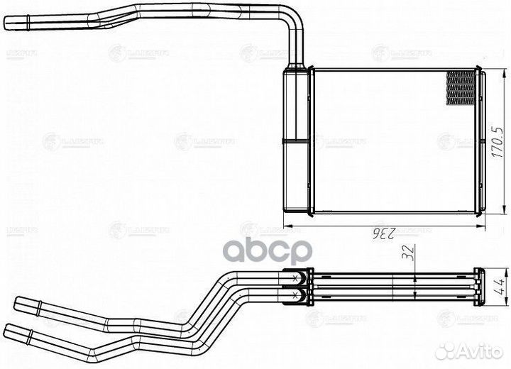 Радиатор отоп. для а/м Mazda 3 (BL) (09) LRH25