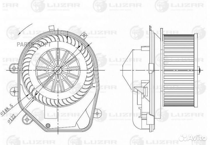 Вентилятор отопителя VW Passat B5 (96) /Audi A4 B5