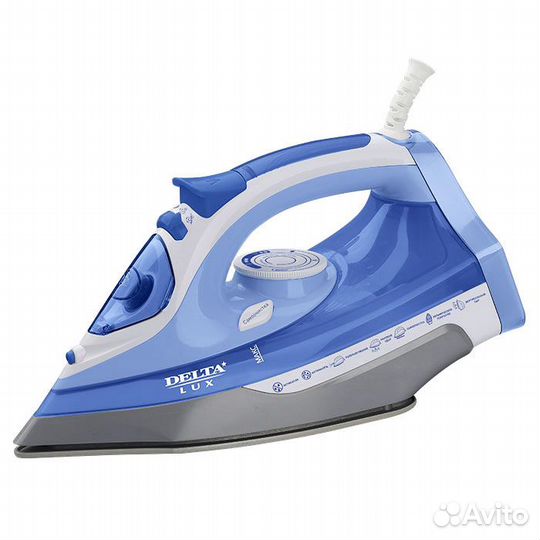 Утюг delta DL-712 LUX, белый с серо-голубой