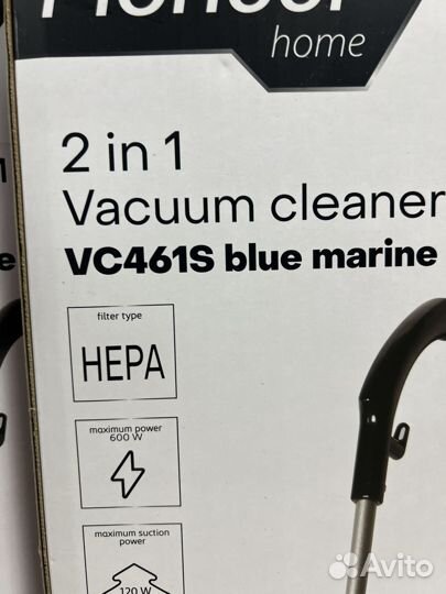 Пылесос Pioneer VC461S синий, серый