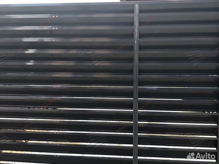 Забор жалюзи металлический