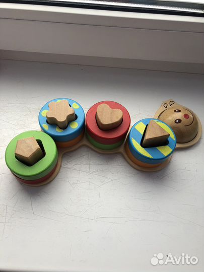 Деревянные пазлы-вкладыши (развивающие игрушки)