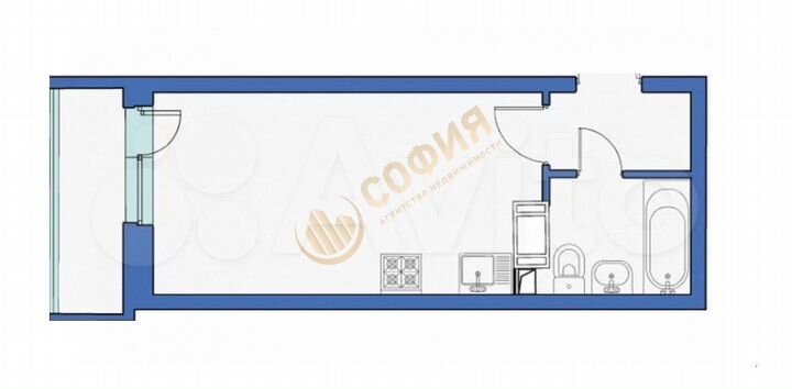 Квартира-студия, 23 м², 6/16 эт.