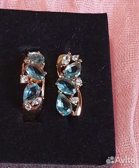 Серьги золото