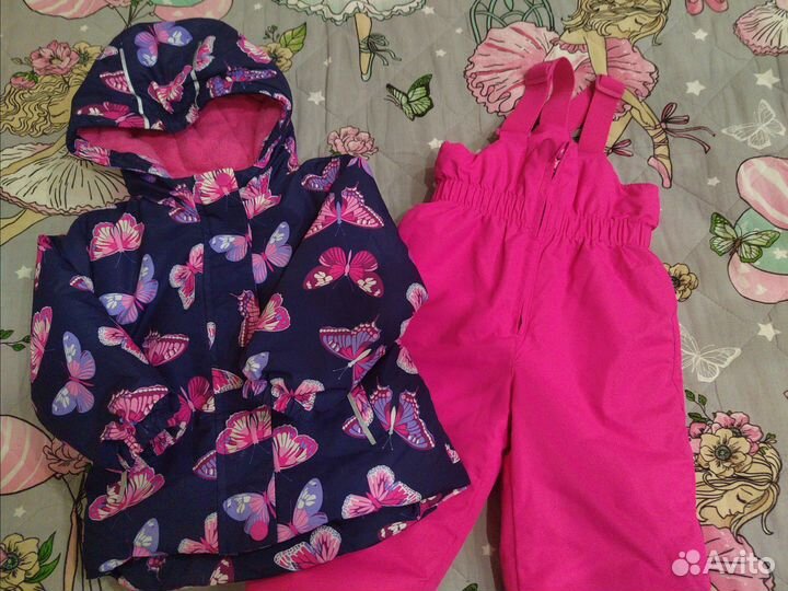 Костюм полукомбинезон зимний для девочки babygo 86