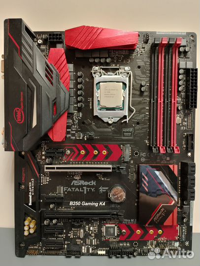 Комплект Asrock Fatality B250 +Intel G3930 BOX