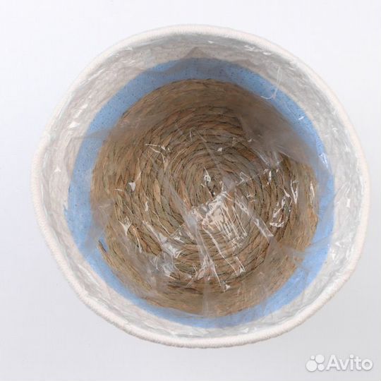 Кашпо плетеное 'Намибия', 25,5х25,5х23 см, натурал