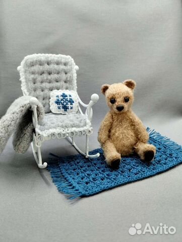 Вязаный медведь ручной работы