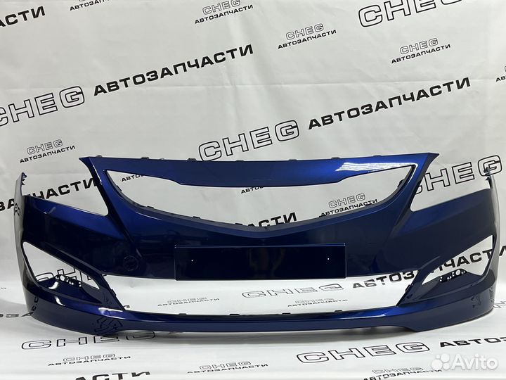Бампер Передний Hyundai Solaris 2015 Синий