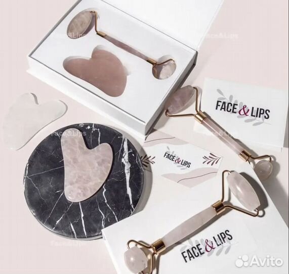 Кварцевый массажер для лица и скребок гуаша