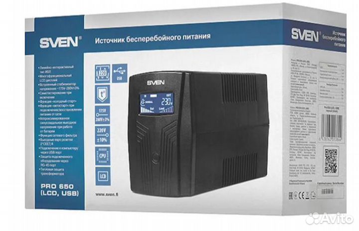 Источник бесперебойного питания (Sven Pro 650)