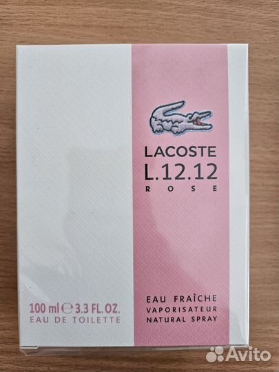 Туалетная вода Lacoste L.12.12 Rose Eau Fraiche