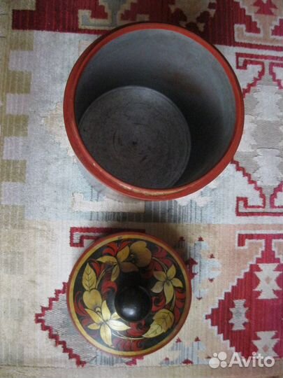 Большой деревянный бочонок Хохлома