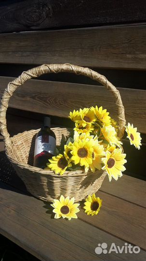 Корзина большая подарочная плетеная своими руками